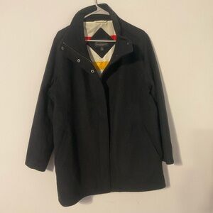 NWOT Pendleton Wool Blend Car Coat with Iconic Glacier Stripe Lining - Large